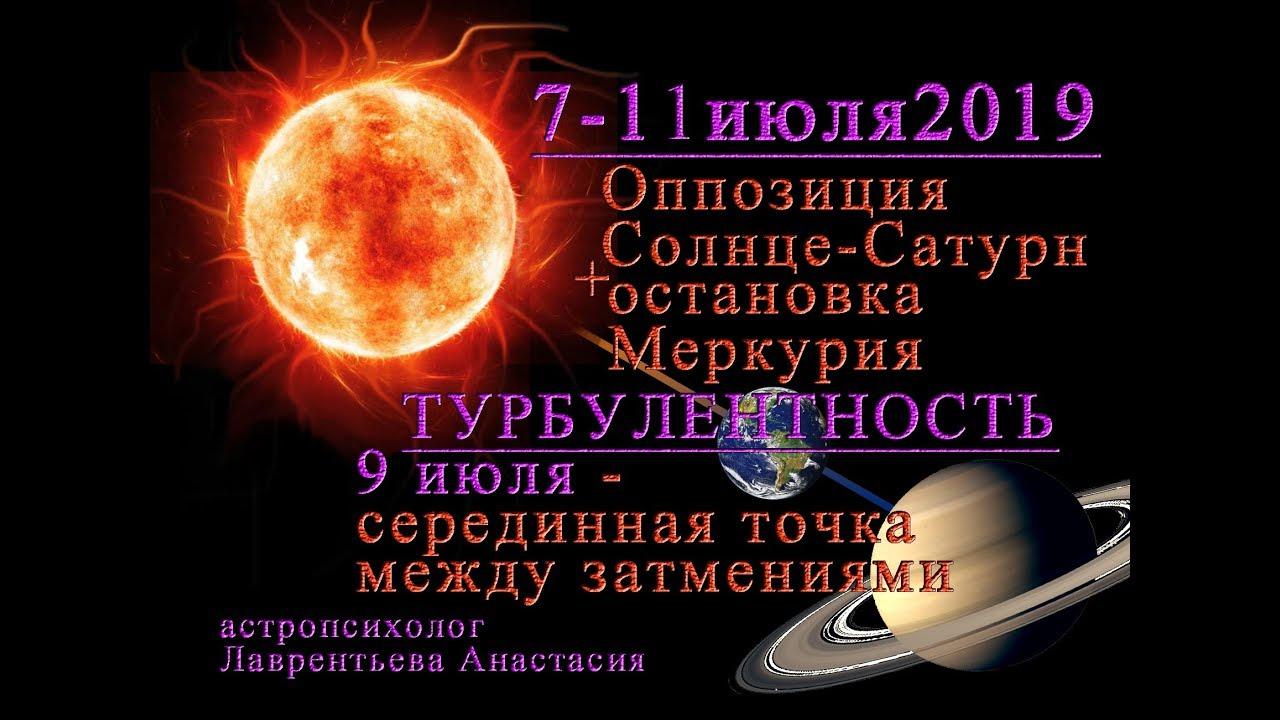 Астрологические аспекты на 7-11 июля 2019. Анастасия Лаврентьева